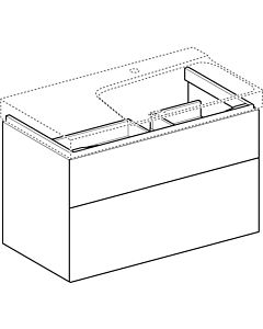 Geberit Xeno² Waschtisch-Unterschrank 500516001 88x53x46,2cm, mit 2 Schubladen, mit Ablagefläche, matt/greige