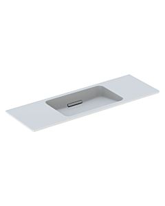 Geberit One washbasin 500392013 120x13x40cm, without tap hole, overflow covered, white Keratect / cover white glossy