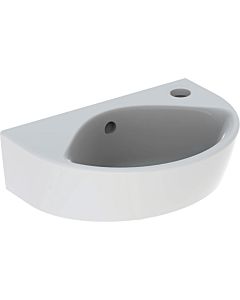 Geberit Renova hand washbasin 500374018 36x25cm, with tap hole on the right, with overflow, shortened projection, white / KeraTect