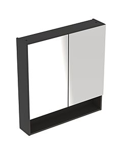 Geberit Renova Plan armoire à miroir 502366JK1 78,8 cm, lave, laqué mat, avec 2 portes