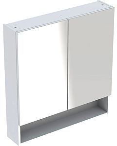 Geberit Renova Plan Spiegelschrank 502366011 78,8 cm, weiß, lackiert hochglänzend, mit 2 Türen