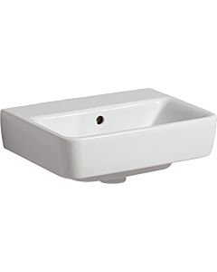 Geberit Renova Plan Handwaschbecken 501626001 45x34cm, ohne Hahnloch, mit Überlauf, weiß