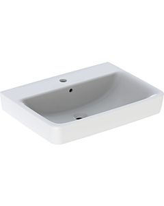 Geberit Renova Plan 501640001 65x48cm, trou pour robinet central, avec trop-plein, blanc