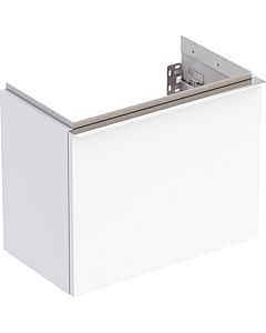 Geberit iCon hand washbasin base cabinet 502302012 52x41.5x30.7cm, 2000 drawer, white high-gloss finish, bright chrome-plated handle