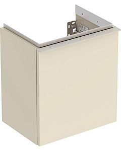 Geberit iCon hand washbasin base cabinet 502300JL1 37x41.5x27.9cm, 2000 door, hinged right, high-gloss sand, matt sand handle