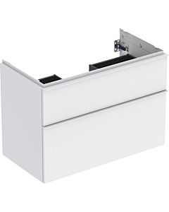 iCon Geberit vasque 502305013 88,8x61,5x47,6cm, 2 tiroirs, blanc mat / poignée blanc mat
