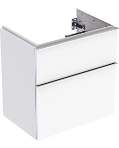 Geberit iCon unit 502307012 59.2x61.5x41.6cm, 2 drawers, white high-gloss finish, bright chrome-plated handle