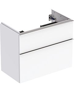 Geberit iCon unit 502308012 74x61.5x41.6cm, 2 drawers, high-gloss white, bright chrome-plated handle