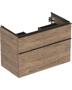 Geberit iCon vanity unit 502305JR1 88.8x61.5x47.6cm, 2 drawers, walnut / handle lava matt