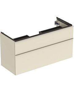 Geberit iCon vanity unit 502306JL1 118.4x61.5x47.6cm, 2 drawers, sand high gloss / handle sand matt