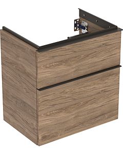 Geberit iCon unit 502307JR1 59.2x61.5x41.6cm, 2 drawers, walnut/matte lava handle