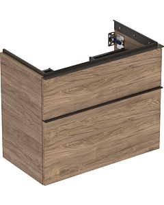 Geberit iCon unit 502308JR1 74x61.5x41.6cm, 2 drawers, walnut/matte lava handle