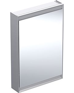 Geberit One mirror cabinet 505811001 60x90x15cm, with ComfortLight, 2000 door, hinged on the right, anodised aluminium