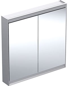 Geberit One armoire à glace 505813001 90 x 90 x 15 cm, aluminium anodisé, avec ComfortLight, 2 portes