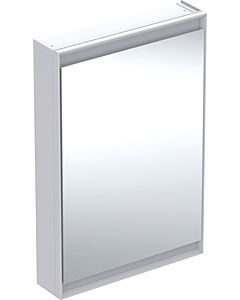 Geberit One mirror cabinet 505811002 60x90x15cm, with ComfortLight, 2000 door, hinged on the right, white/aluminium powder-coated