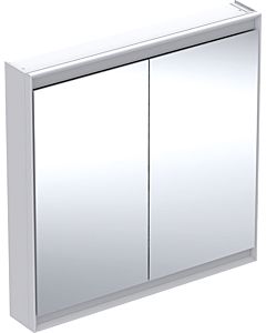 Geberit One mirror cabinet 505813002 90 x 90 x 15cm, white/aluminium powder-coated, with ComfortLight, 2 doors