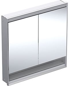 Geberit One mirror cabinet 505823001 90 x 90 x 15cm, anodised aluminium, with niche and ComfortLight, 2 doors