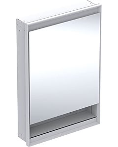 Geberit One armoire à miroir 505821002 60x90x15cm, avec niche, porte 2000 , arrêt à droite, blanc / aluminium thermolaqué