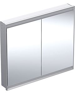 Geberit One mirror cabinet 505804001 105 x 90 x 15 cm, anodised aluminum, with ComfortLight, 2 doors