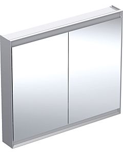 Geberit One Spiegelschrank 505814001 105 x 90 x 15 cm, Aluminium eloxiert, mit ComfortLight, 2 Türen