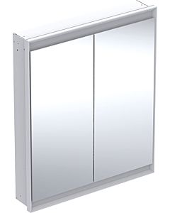 Geberit One mirror cabinet 505802002 75 x 90 x 15 cm, white/aluminium powder-coated, with ComfortLight, 2 doors