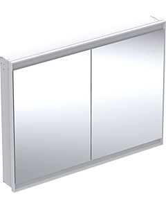 Geberit One Spiegelschrank 505805002 120 x 90 x 15 cm, weiß/Aluminium pulverbeschichtet, mit ComfortLight, 2 Türen