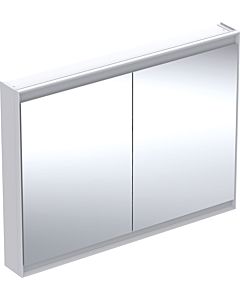 Geberit One Spiegelschrank 505815002 120 x 90 x 15 cm, weiß/Aluminium pulverbeschichtet, mit ComfortLight, 2 Türen