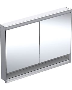 Geberit One mirror cabinet 505825001 120 x 90 x 15 cm, Anodised aluminium, with niche and ComfortLight, 2 doors