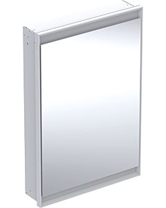 Geberit One armoire à miroir 505800002 60x90x15cm, avec ComfortLight, porte 2000 , charnières à gauche, blanc / aluminium thermolaqué