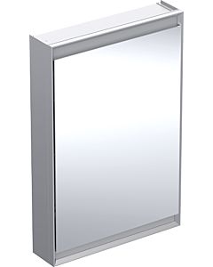 Geberit One mirror cabinet 505810001 60x90x15cm, with ComfortLight, 2000 door, hinged left, anodized aluminum