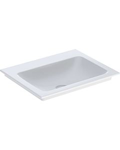 Geberit One furniture washbasin 505011011 60 cm, without tap hole and overflow, white KeraTect