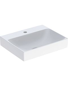 Geberit One lavabo 505020016 50 cm, trou central pour robinetterie, sans trop-plein, blanc KeraTect