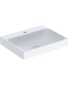 Geberit One lavabo 505020011 60 cm, trou central pour robinet, sans trop-plein, blanc KeraTect