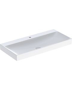Geberit One lavabo 505020014 105 cm, trou central pour robinetterie, sans trop-plein, blanc KeraTect