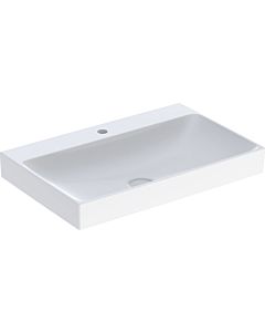 Geberit One lavabo 505020012 75 cm, trou central pour robinet, sans trop-plein, blanc KeraTect