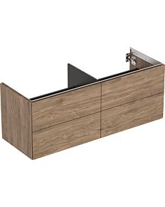 Geberit One unit 505266006 133.2x50.4x47cm, 4 drawers, walnut hickory/melamine wood structure