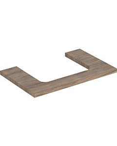 Geberit One 505282006 75 x 3 x 47 cm, walnut hickory/melamine wood structure, cut-out in the centre