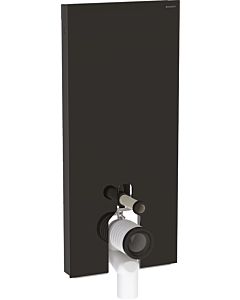Geberit Monolith WC module 131233SJ6 Hauteur 114cm, façade verre noir, côté aluminium chrome noir