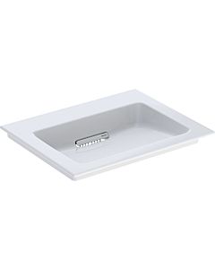 Geberit One furniture washbasin 505001001 60 cm, without tap hole and overflow, white KeraTect/cover white