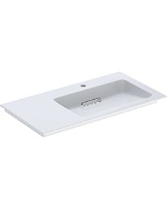 Geberit One furniture washbasin 505009001 90x48cm, without overflow, white KeraTect/ bezel white, tap hole on the right