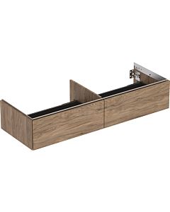 Geberit One unit 505076006 133.2x50.4x47cm, 2 drawers, walnut hickory/melamine wood structure