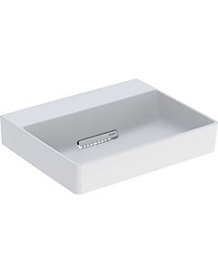 Geberit One washbasin 505025001 50cm, without tap hole and overflow, matt white/high-gloss chrome-plated cover