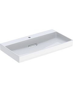 Geberit One washbasin 505038001 90 cm, with central tap hole, without overflow, white KeraTect/cover white