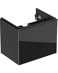 Keramag Acanto Waschtischunterschrank 500610161 64x53,5x47,6 cm, Glas schwarz - schwarz matt