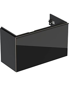 Keramag Acanto Waschtischunterschrank 500616161 Compact, 89x53,5x41,6cm, Glas schwarz-schwarz matt