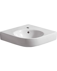Geberit lavabo Renova Compact 226150600 blanc, KeraTect, longueur de côté 50cm, modèle d&#39;angle