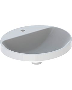 Geberit VariForm washbasin 500715002 50x45cm, with tap platform, without overflow, oval, white KeraTect
