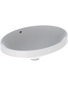 Geberit VariForm le bassin 500717012 55x40cm, sans trou de coulée, avec trop - plein, de forme ovale, blanc