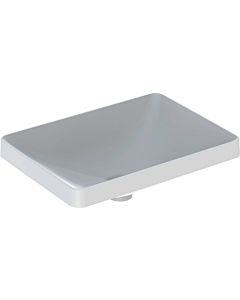 Geberit VariForm lavabo 500739002 55x40cm, sans trou de coulée, trop - plein, rectangulaire , blanc KeraTect
