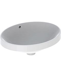 Geberit VariForm le bassin 500709002 50x40cm, sans trou de coulée, avec trop - plein, de forme ovale, blanc KeraTect